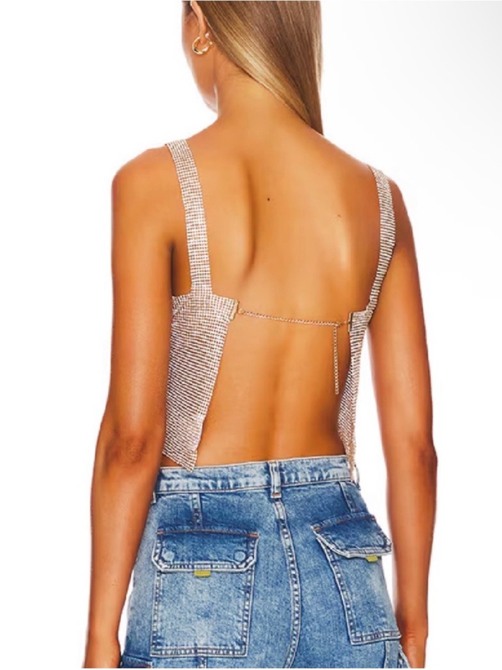 Super down Rhinestone Top - Picture 2 of 3